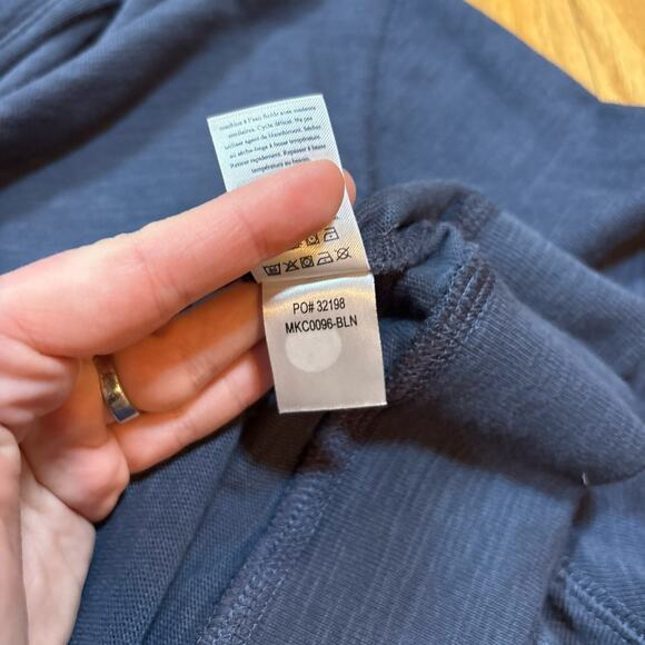 NWT Faherty Men's Size Large Sunwashed Slub Hoodie Blue Nights Organic Cotton - Picture 12 of 15